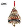Hanging Tree Decorations 250th Anniversary Christmas Ornament USA Xmas Decor for Acrylic Holiday Home Window Patriotic Sign Veterans Family