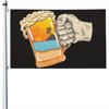 2D Flat - 2D Flat - 1pc Multi Size Optional 2D Flat, Fun Beer Cheers Party Flag Courtyard Garden Flag Outdoor Decoration Single Side Printing