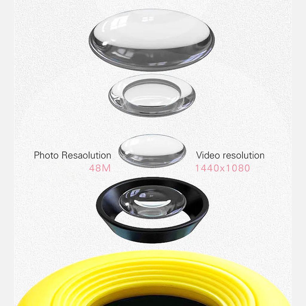 Cute Digital Camera 48MP 1080P HD Rain Proof Cartoon Compact Video Camera with 2 Inch TFT Screen for 3 To 12 Year Old Toddlers Birthday Gift