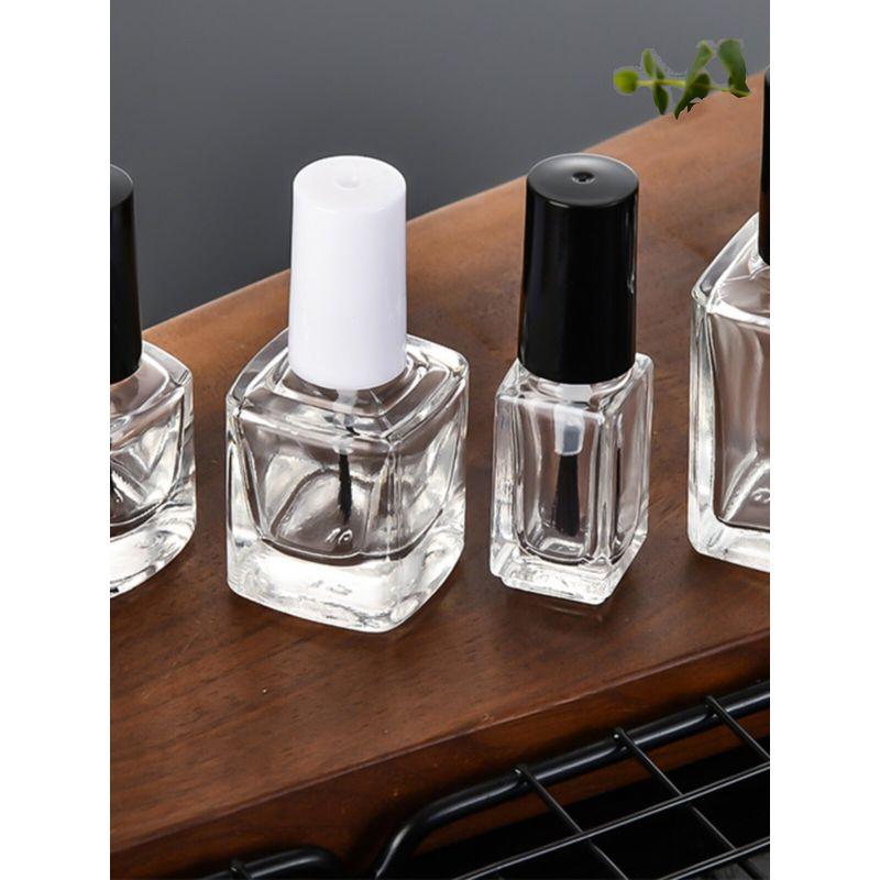 Factory Direct Sales In Stock Nail Polish Bottle Empty Glass Bottle Brush with Lid Nail Polish Sub-Packaging Blush Glue Medicine Bottle Lot