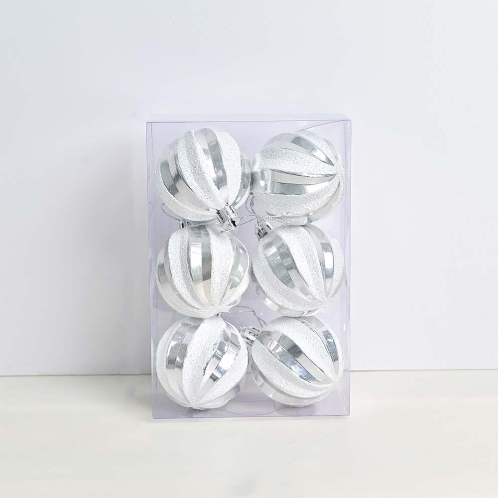 6pcs Plastic Painted Christmas Balls Pendant Merry Christmas Decor  Merry Christmas Decoration
