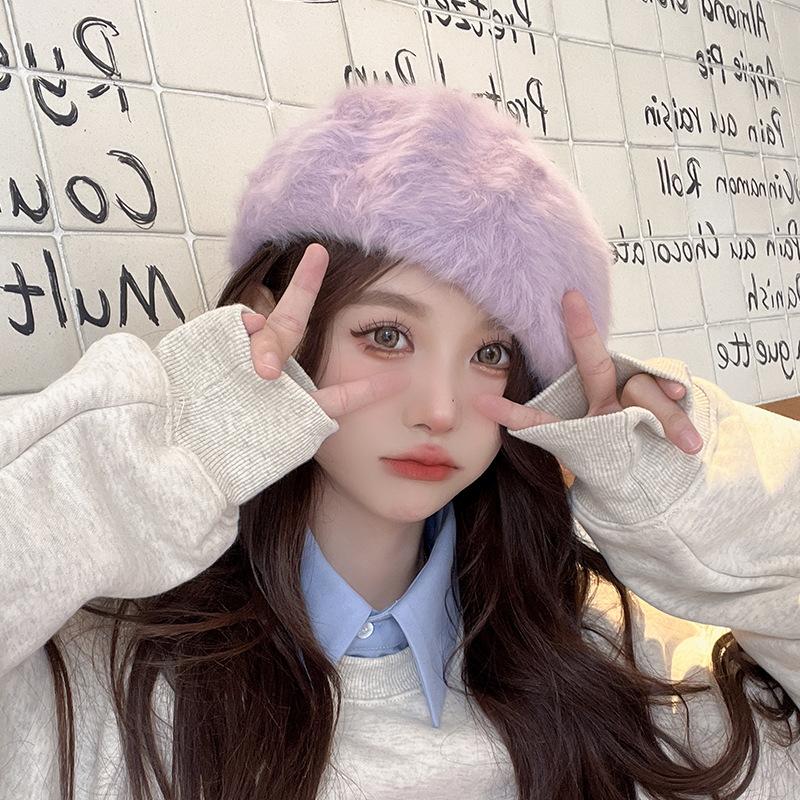 Beret autumn and winter face little girl painter hat versatile classic British retro newsboy hat