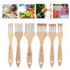 3Pcs Artist Paint Brush Set Multi Head Wood Handle Paint Brushes with Soft Nylon Bristles For Oil Watercolor Acrylic