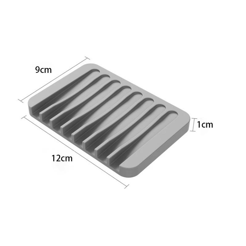 1-6PCS Silicone Soap Box Creative No Punching Silicone Soap Holder Simple Draining Soap Solder Without Water Accumulation Box