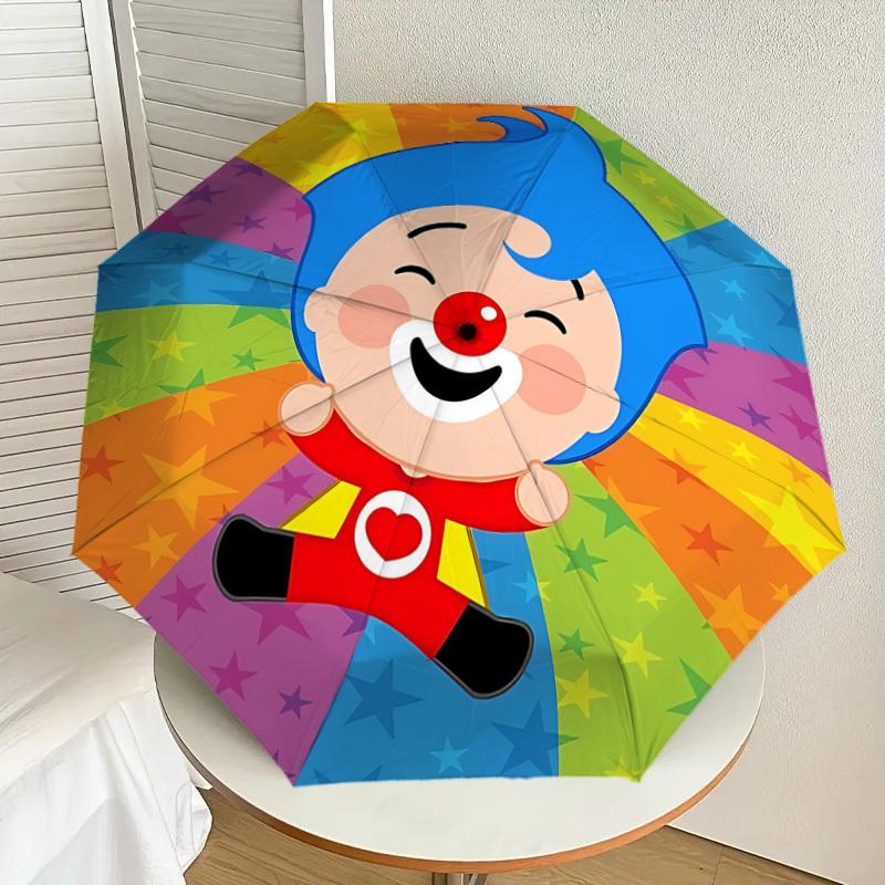 

1PC Clown, Colorful Automatic Folding Umbrella | Vibrant Motif & Compact Design for Everyoneyy250930019