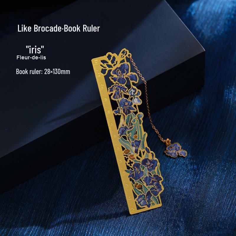 Van Gogh Monet Floral Metal Bookmark - Creative Engraved Gift