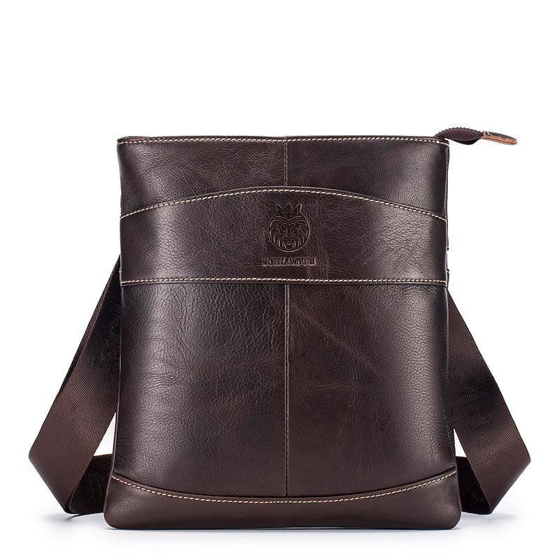 Men's Shoulder Bag Made of Genuine Leather, Trendy Men's Bag, Retro Men's Crossbody Bag
