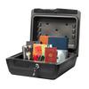 SENTRY Safe Home ETL Standard 72 Hours Waterproof UL Standard 1 Hour Fireproof Storage Box with Key A4 Tubular Key Black CFW30200 10.2L