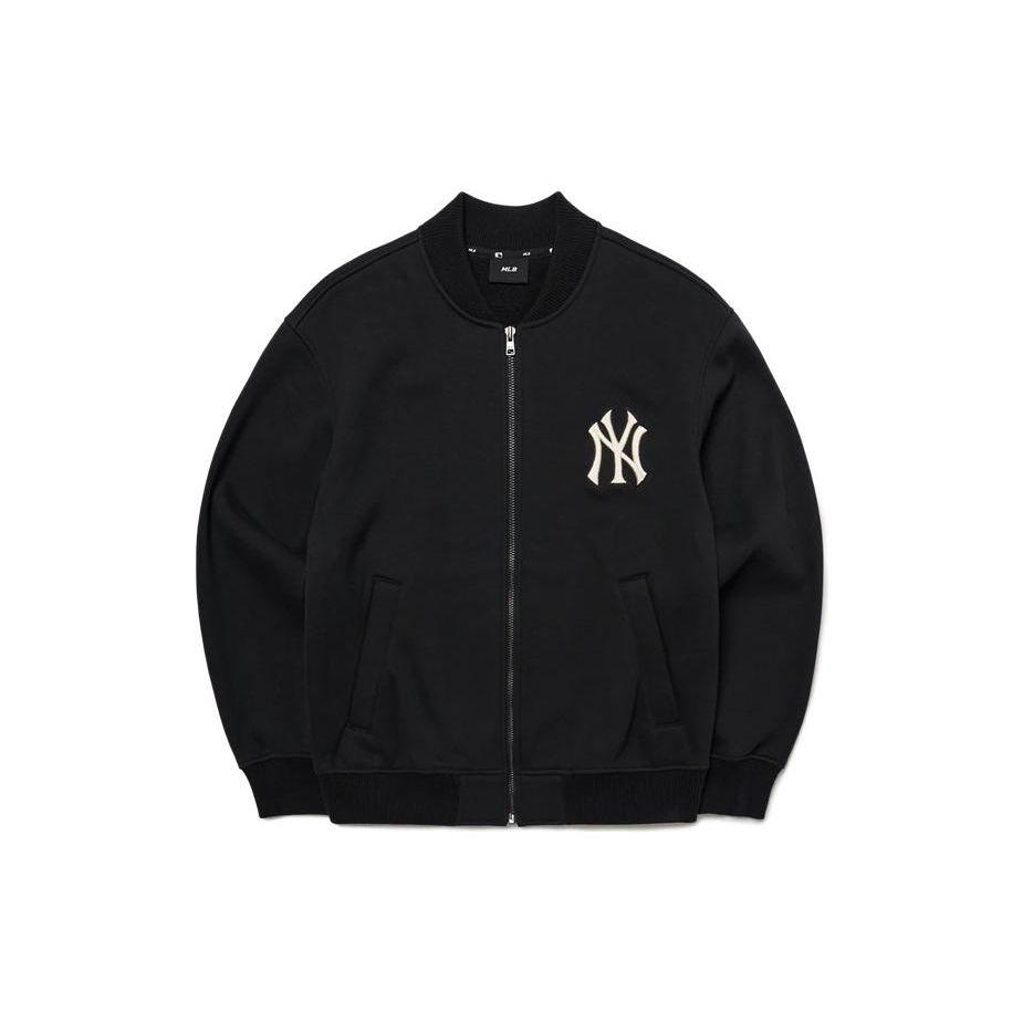 MLB SS22 Logo Embroidered Zip-Up Long Sleeve Baseball Jacket Unisex Jackets Black 3AJP01016-50BKS