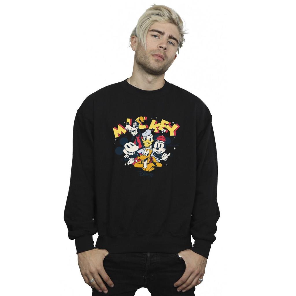 Disney Mens Mickey Mouse Group Sweatshirt