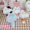 Pendant Long Tailed Cat Plush Keychain Cartoon Soft Stuffed Cat Keyring  Girls Gift
