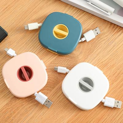 1/3ks Navíjač káblov ABS plastový organizér káblov Nabíjacie káble Slúchadlá USB dátové káble Zatiahnuteľný box na ukladanie káblov bez zamotania