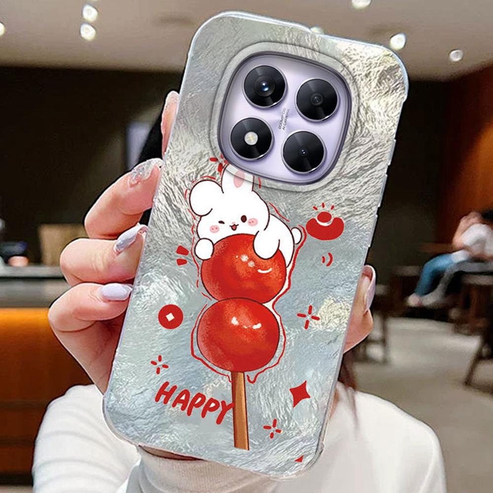 Kolorowy Gradient Biały Motyl Leopard Love Print Etui na Telefon Xiaomi Redmi Note 14 Pro 5G Pokrowiec Miękki Silikonowy Bumper Twardy PC Tylny Pokrowiec