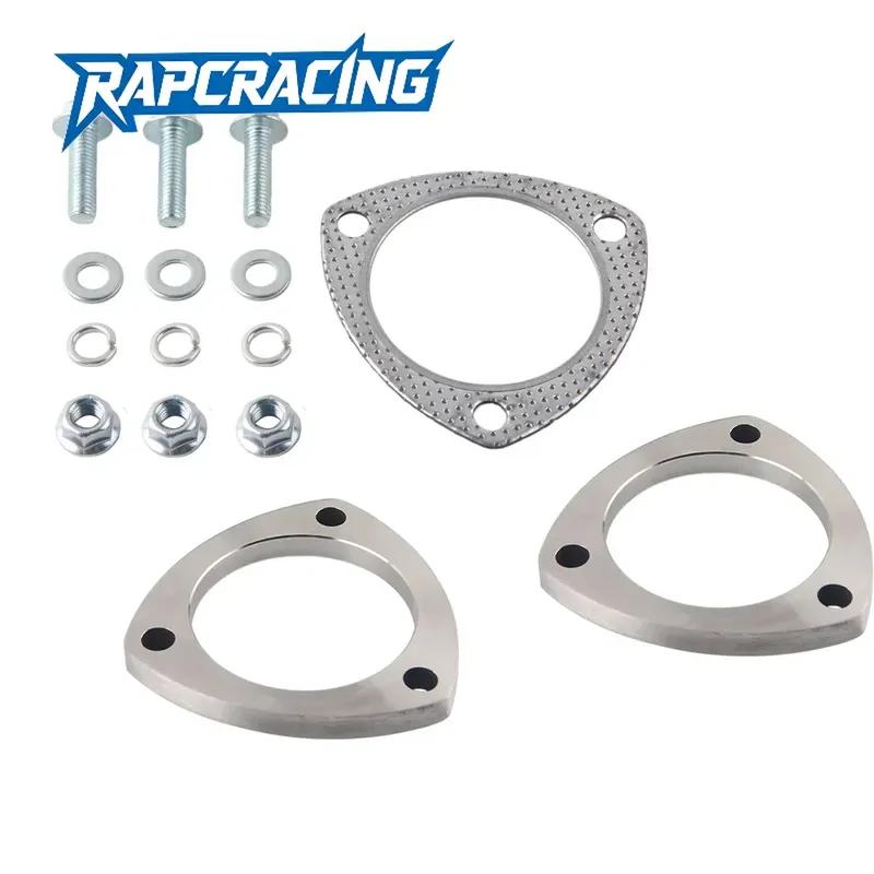 Stainless Steel Exhaust Muffler Weld Flange Connection Joint 3-Bolt 2/2.5/3 Inch with Gasket for Automotive Aftermarket