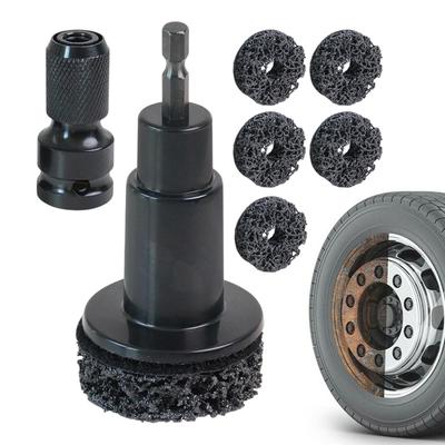 Auto Wheel Hub Brush Car Wheel Hub Grinder Rust Grinding Removal Tool Brake Grinding Cleaner Kit Rust Remover Polishing Tool