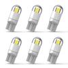 6Pcs Super Bright LED Light Bulb 6000k White Long Range High Focus Lens Car Interior License Plate Dome Map Courtesy Lights Small Size Low Heat