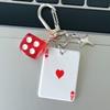 Pokerkarte Würfel Schlüsselanhänger Nischen-Design Trendiges Hängezubehör Spielstil Schlüsselanhänger Schmuck Mädchen Tasche Y2K Handtasche Anhänger