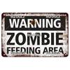 Zombie Dog Metal Sign Vintage Warning Plaque Wall Decor Man Cave Gift