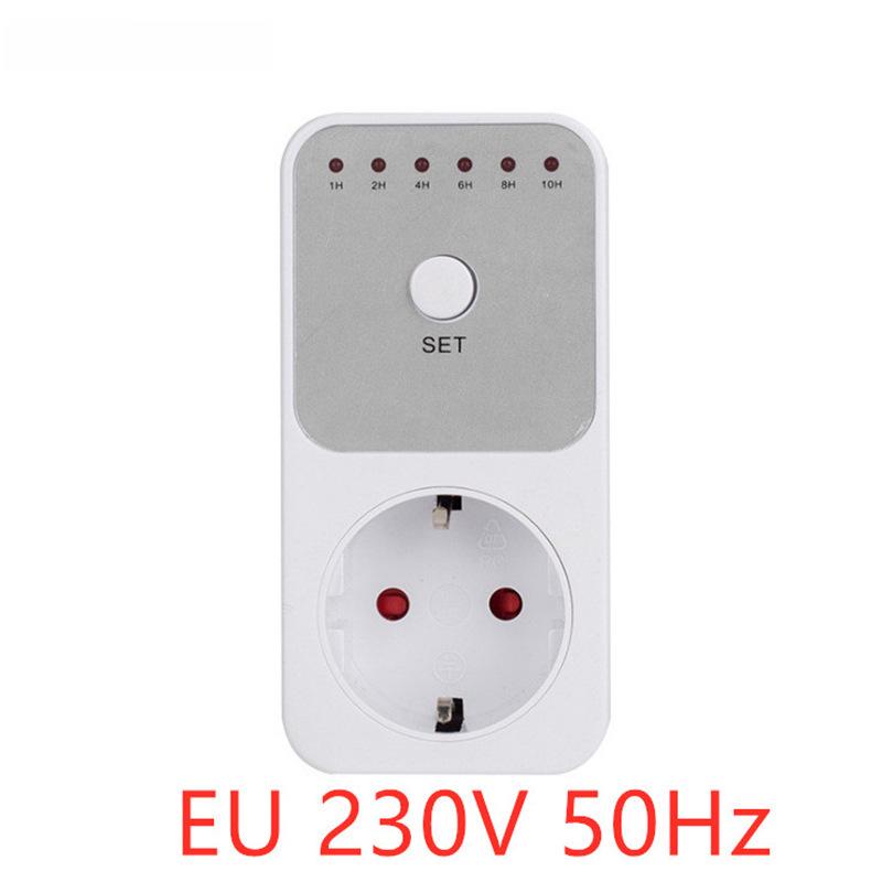 10-Hour Countdown Electric Bicycle Charging Socket Plug - EU/US/UK/FR/AU