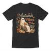 Hello Fall Vibes T-Shirt, Drinking Coffee Ghost Shirt, Coffee Lover Gift
