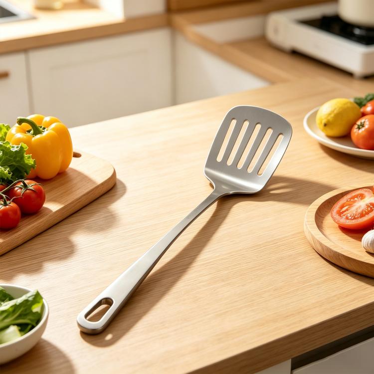LsCook 430 Stainless Steel Kitchenware Kitchen Stir-Fry Spatula Slotted Spatula