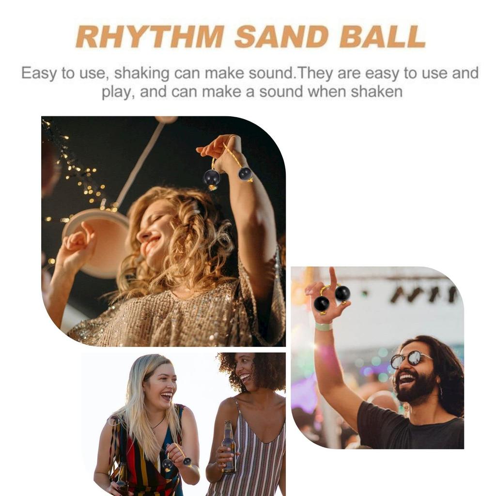 2pcs Aslatuas Rhythmic Ball Kashaka Instrument Sand Ball Kashaka Music Egg Shakers for Kashaka Instrument Beginners Accessories