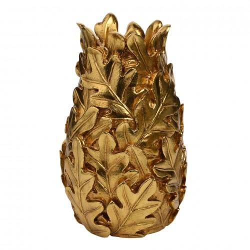 Hestia Gold Oak Leaf Vase
