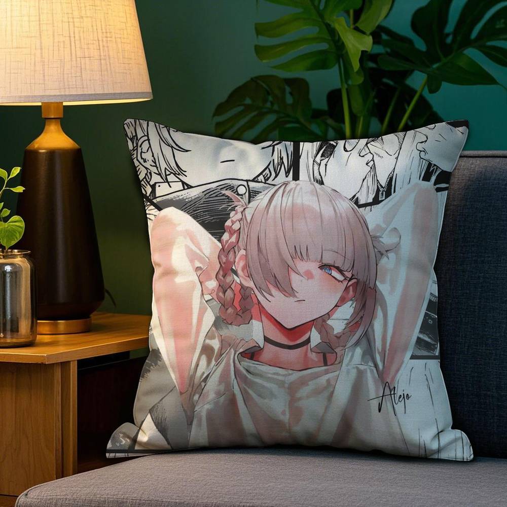 YYofukashi No UUta Kissenbezug Plüschstoff Weich Beidseitiger Druck Sofakissenbezug Dekokissenbezüge