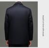 Men's Winter Mid-Length Wool Coat with Detachable Down Liner - Luxury Business Lapel Outerwear