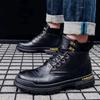 Winter Ankle Boots Men Casual Shoes Outdoor Autumn Leather Waterproof Work Tooling Mens Boots Warm
