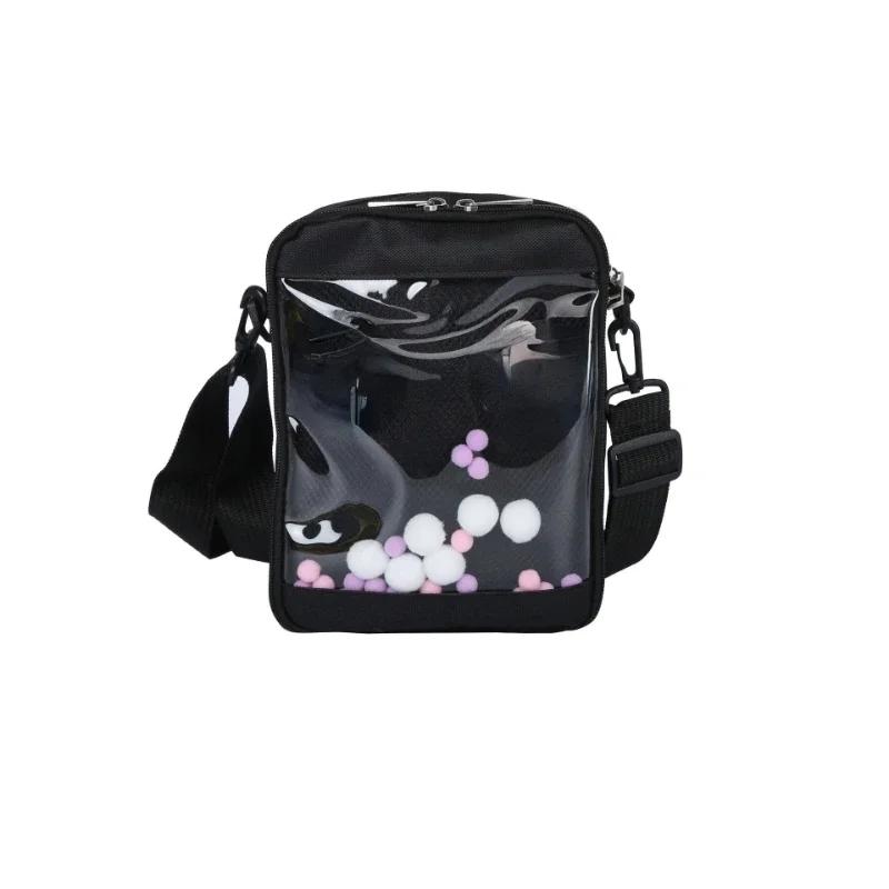 

Women Cute PVC Kawaii Small Transparent Mini Crossbody Bags Clear Pink Ita Bag Black White Women s Shoulder Purse Handbag