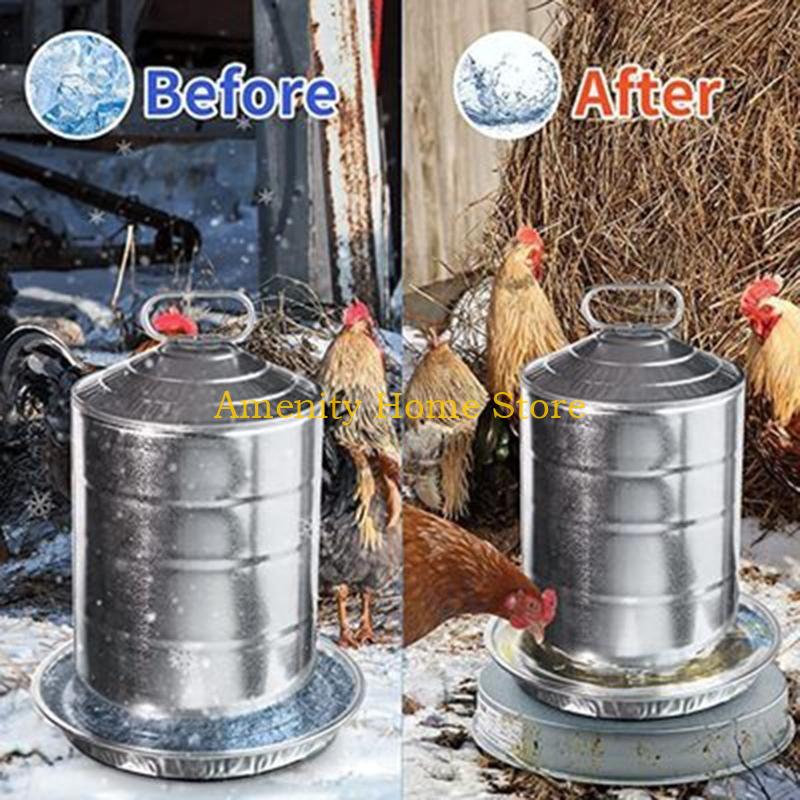F26C Pet Poultry Drinker Heater Base for Chicken Water Heater for Winter Poultry Deicer Heated Base Durable