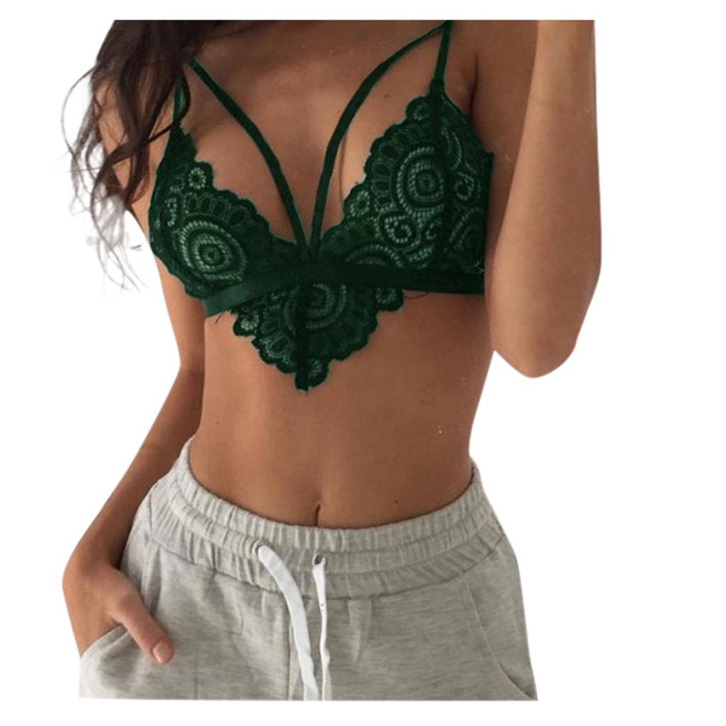 Women Lace Floral Bralette Bralet Bra Bustier  Cami Unpadded Tank