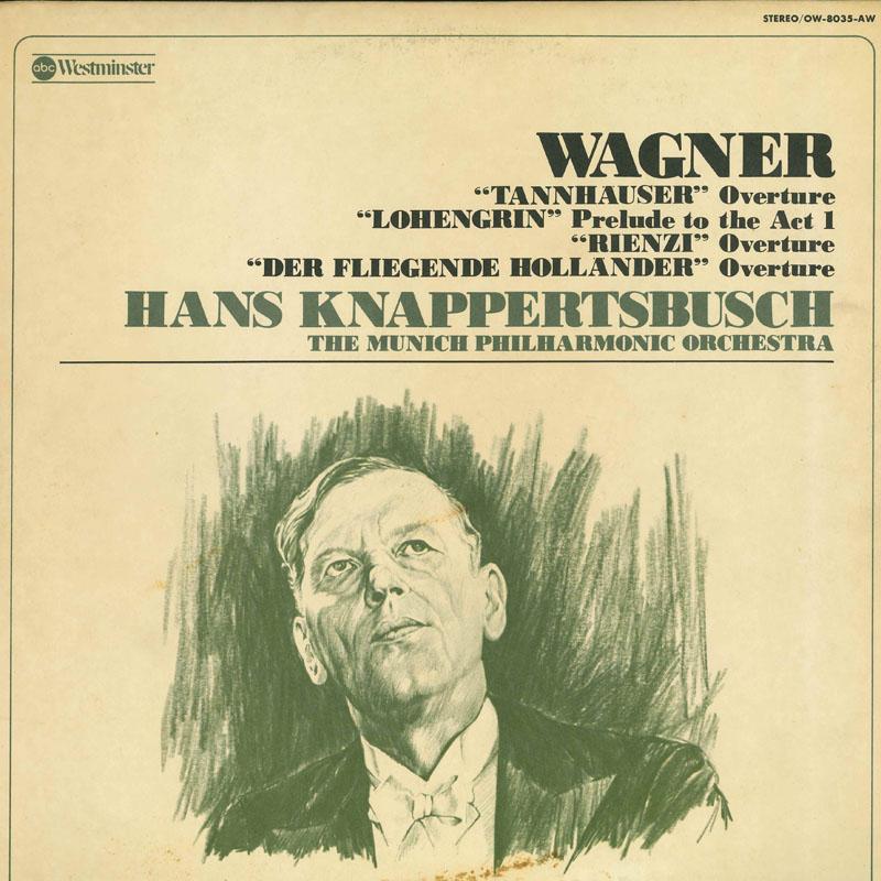 LP Record HANS KNAPPERTSBUSCH, MUNICH PHILHAR - Wagner Knappertsbusch Conducts Wagn OW8035 ABC WESTMINSTER 1976 Japan Classical Used