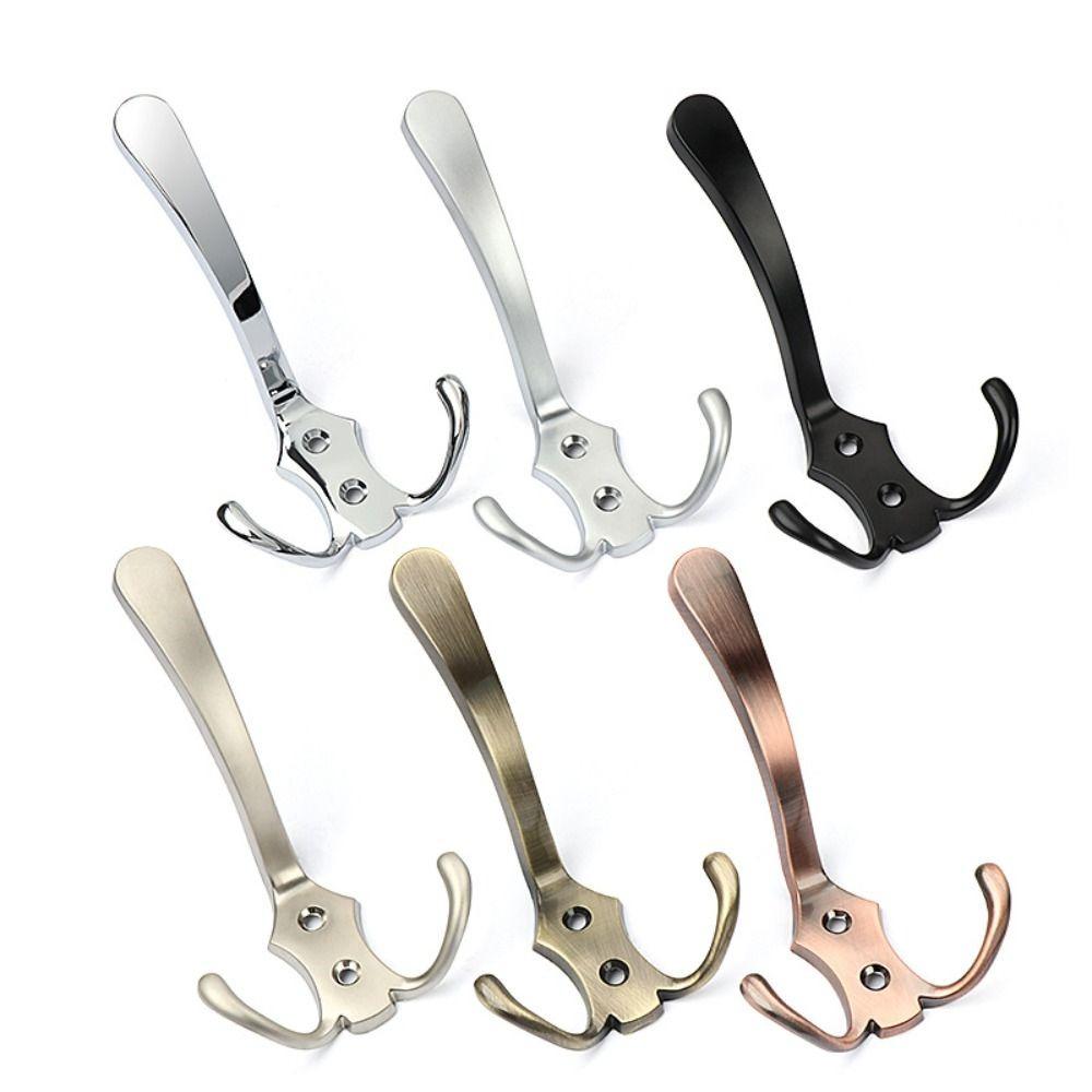 Durable 3 Hooks Coat Hook Zinc Alloy Wall Mounted Triangular Hooks Strong Load-bearing Capacity Stable Hat Wall Hanger Bedroom