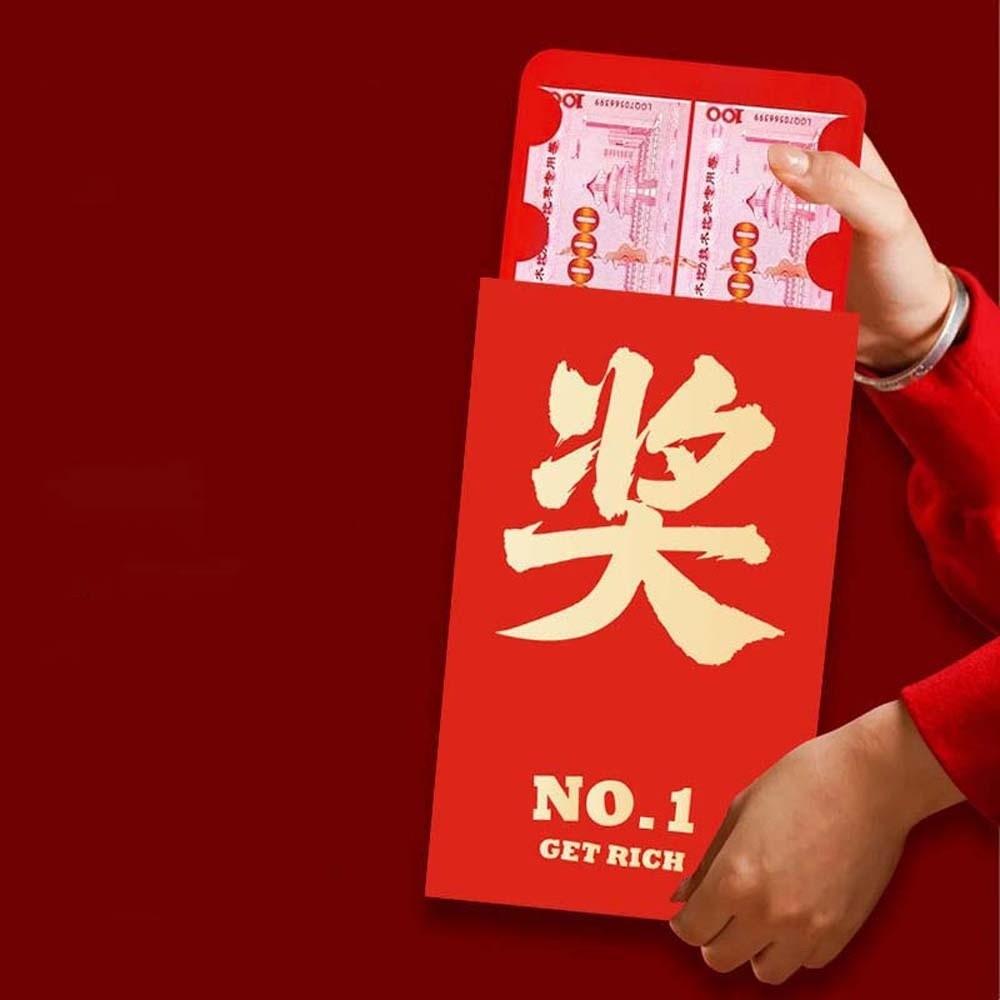 Traditional Super Large Red Envelope Flat Design Year of The Horse God of Wealth Red Pocket Cartoon Paper Hongbao