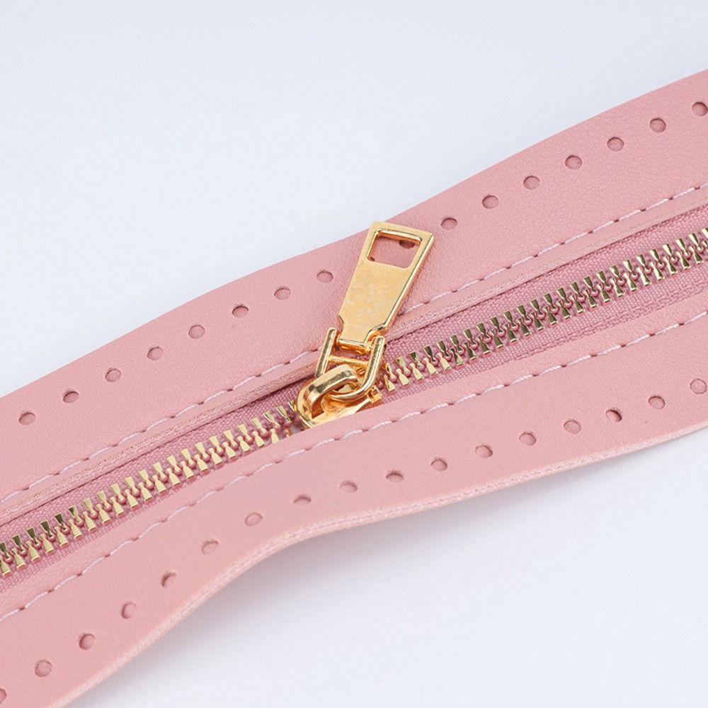Handgefertigte Accessoires Handtasche DIY Tasche Beschläge PU-Leder Reißverschlusstasche Teile Reißverschluss