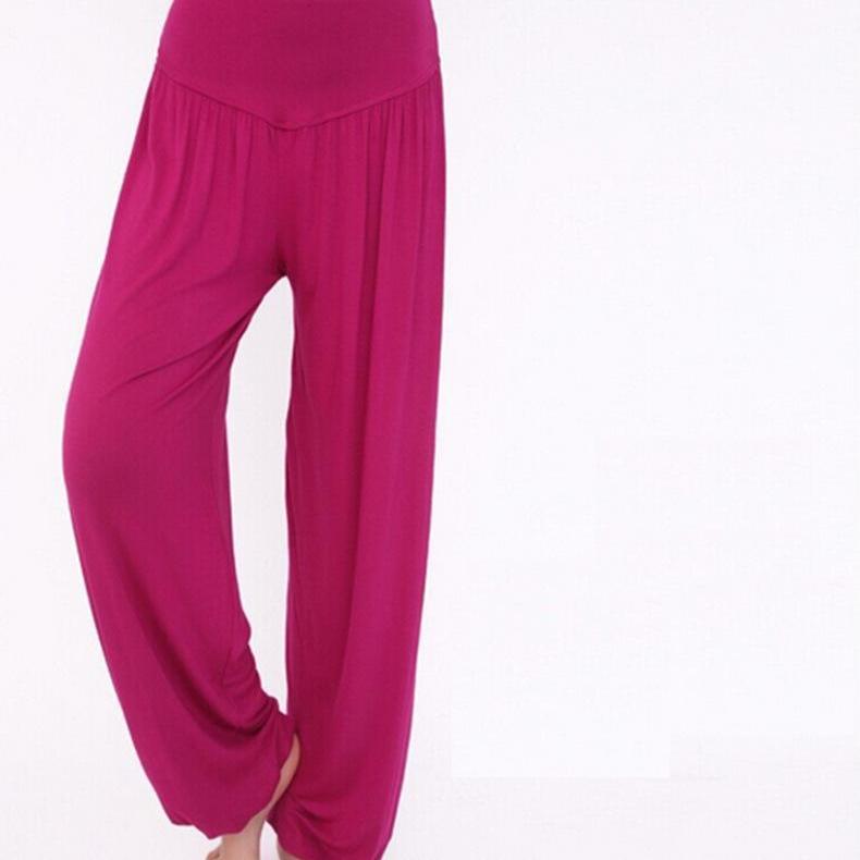 

Модальные брюки для йоги свободного кроя для упражнений и танцев XXXL темно-фиолетового