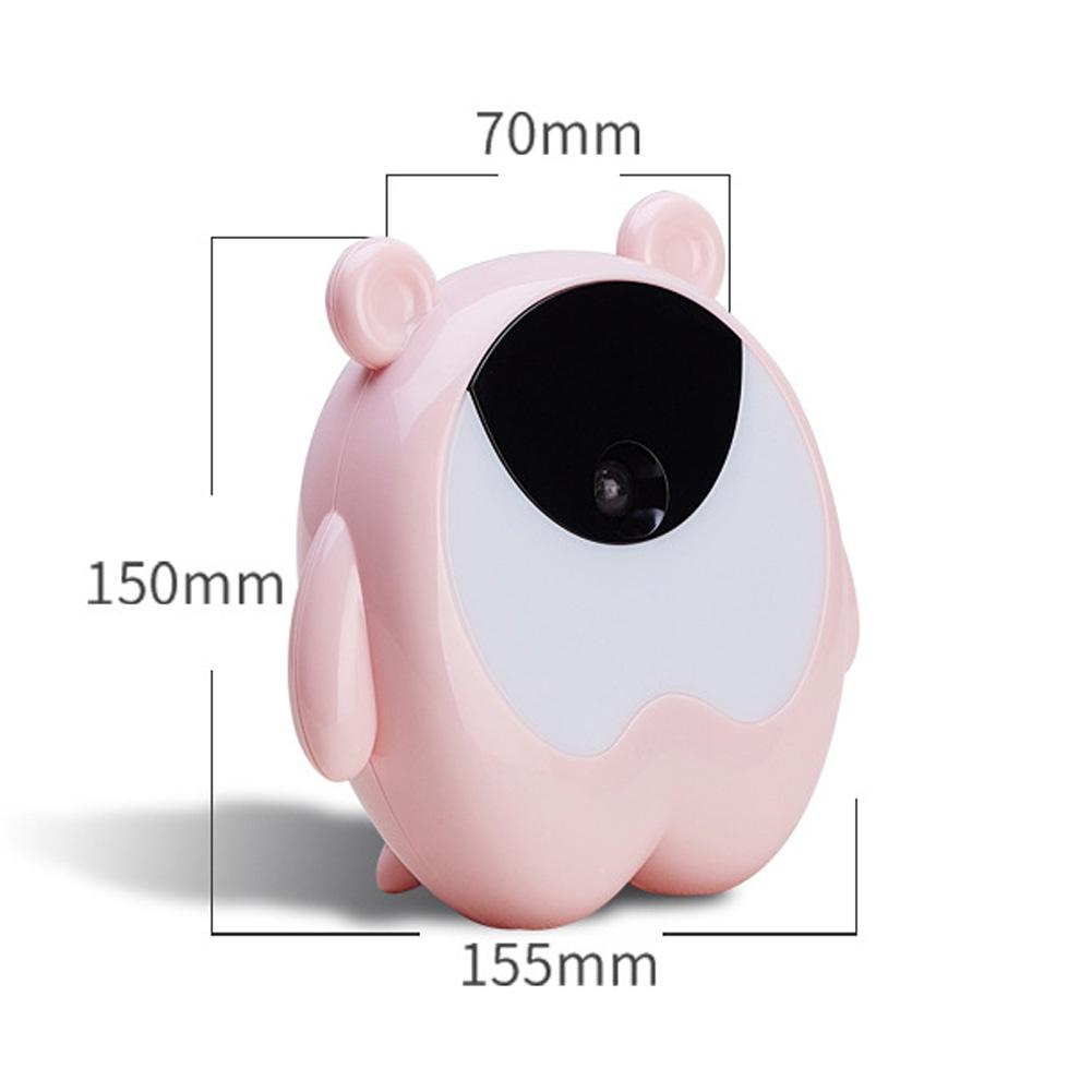 

Cute Bear Shape Induction Alarm Clock with 7 Colors Change Light for Bedroom Living Room Office Pink (seven colors)#0