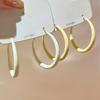 Summer cream pigment ring earrings women's new popular simple versatile stud earrings temperament sweet earrings