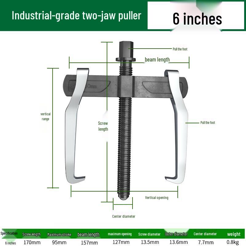 Multifunctional Two-Jaw Bearing Puller and Remover Tool