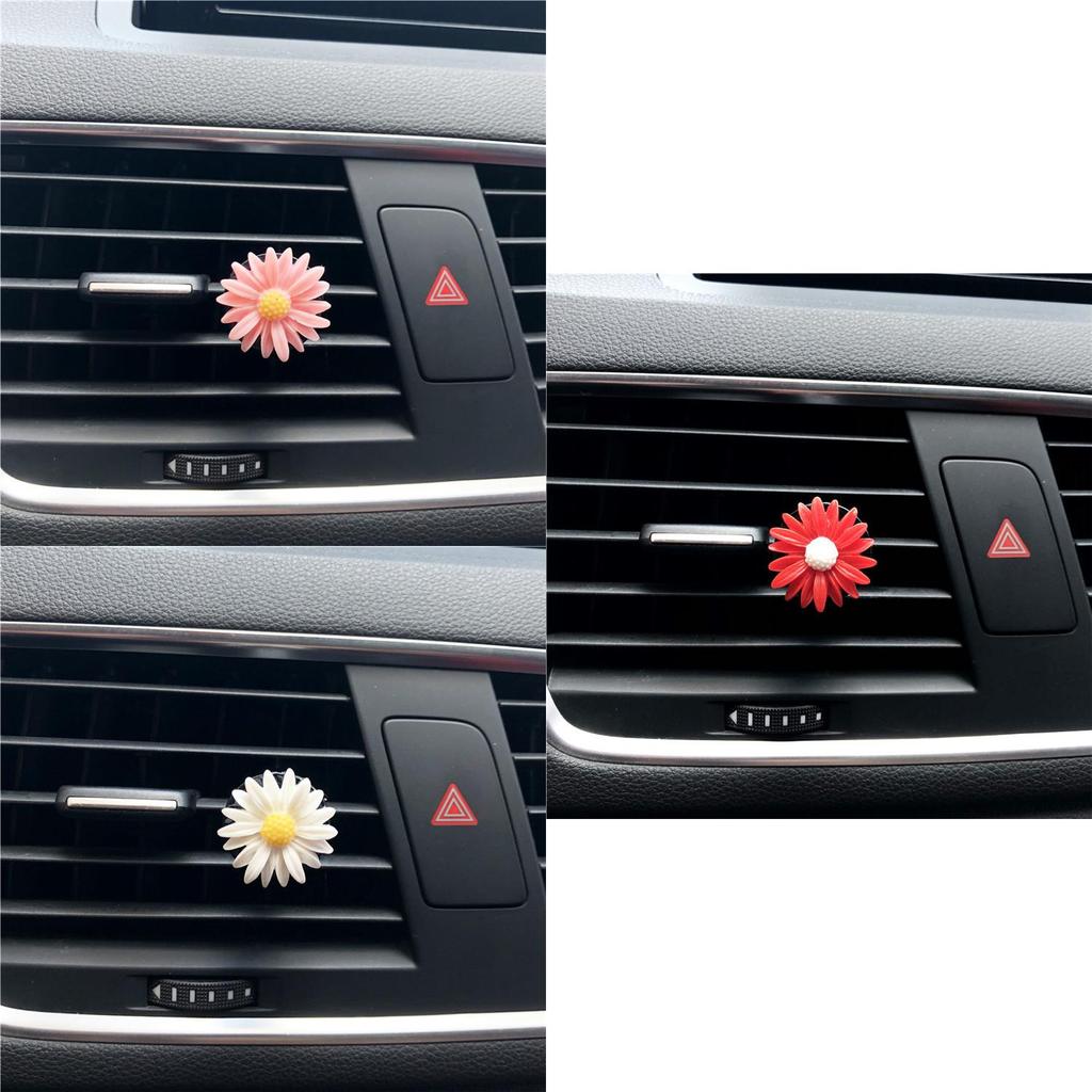 Colorful Resin Daisy Car Perfume Clip Decorative And Fragrant Air Vent Scent Diffuser