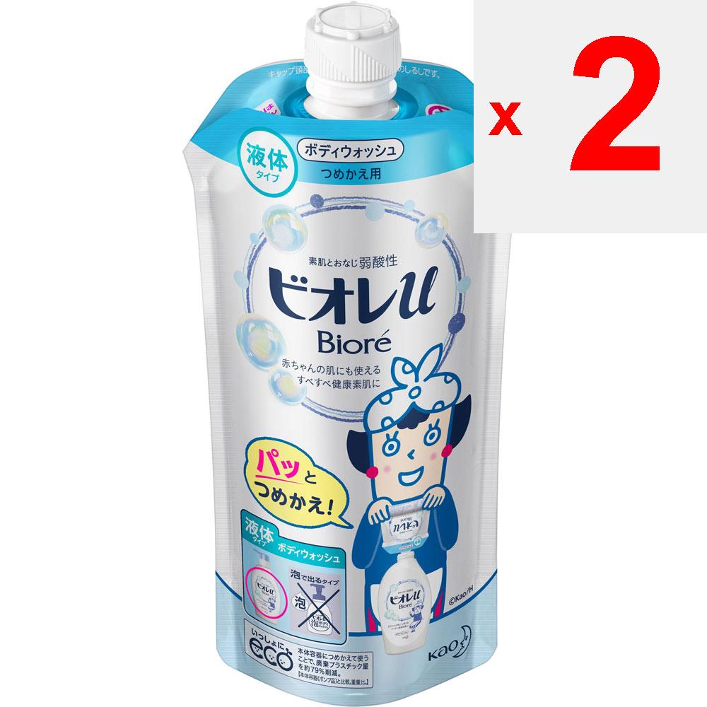 KAO Biore u Biore u Refill 340mL General Purpose (Biore II) Body Soap Apply an appropriate amount to a damp towel or sponge, lather and wash, and then