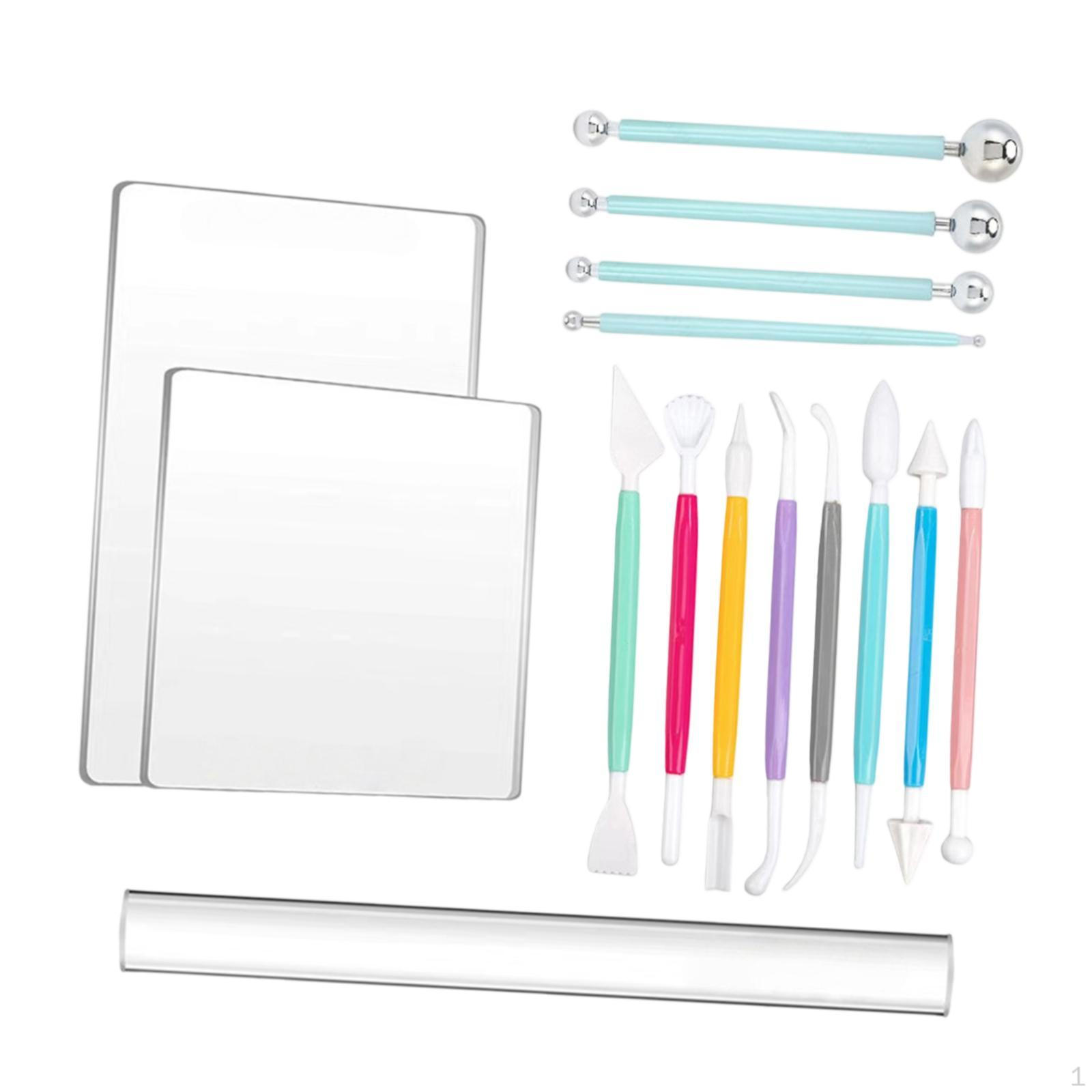 

Набор из 15 глиняных инструментов для керамики, декорирования помадкой, нанесения точек, керамические принадлежности, гравировка для лепки