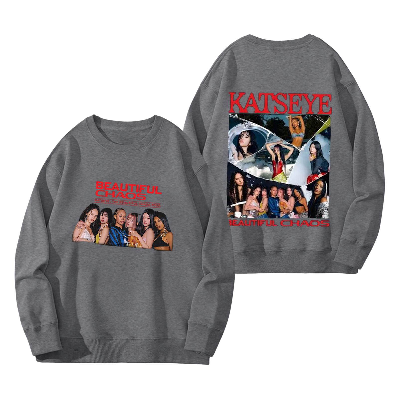 

Женский модный пуловер с длинным рукавом, принтом и круглым вырезом, свободного кроя M