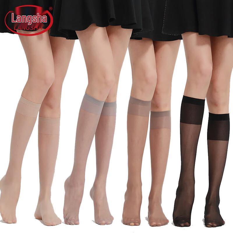 Langsha Women's Ultra-Thin Mid-Calf Sheer Socks