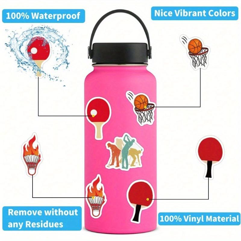 50PCS Sports Mix Ball Stickers Vinyl Stickers Scrapbook, Journaling, Laptop, Bumper, Skateboard, Water Bottles, Computer, Phone, Cartoon