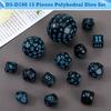 Civaner 15-Piece Polyhedral Dice Set, D3-D100 Spherical RPG Dice Set, Opaque Black, for Role-Playing Tabletop Games and Party Supplies, 100 Sides (Bla