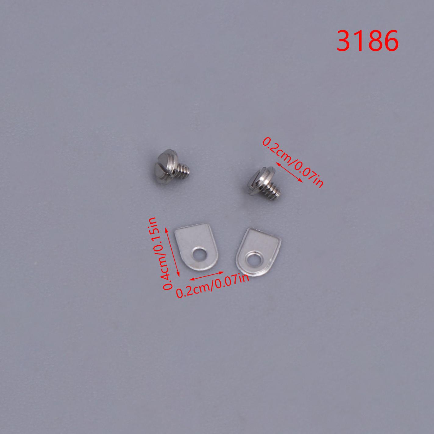 

1 комплект 3135 Винт Металлическая деталь часового механизма 3186 Фиксирующий крепежный винт Прокладка Подходит для часов 3135 3186 Винт механизма