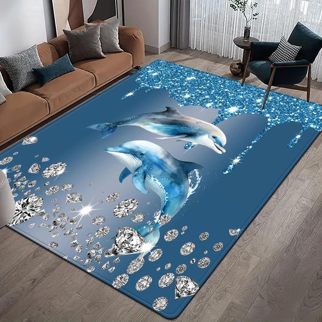 1PC Wolf Pattern Kitchen Rugs Non-Slip Home Door Mats Pop Design Bathroom Rugs Bath Mat Carpet for Home Sink Laundry Decor